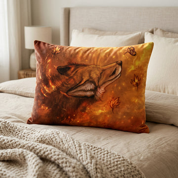 Fox Furry Art Bed Pillow Cover