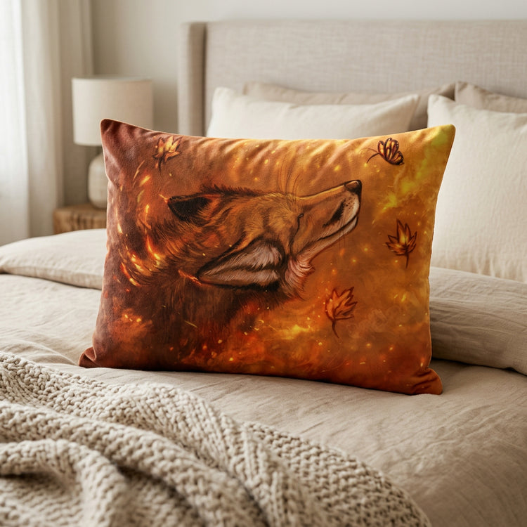 Fox Furry Art Bed Pillow Cover