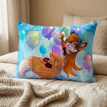 Fox Furry Art Bed Pillow Cover