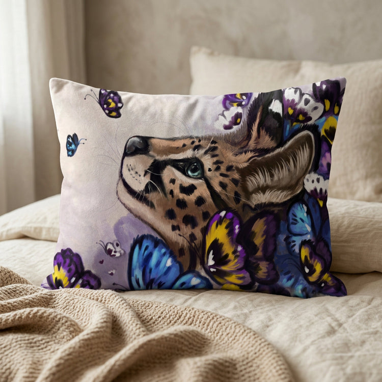 Leopard Furry Art Bed Pillow Cover