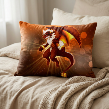 Dragon Furry Art Bed Pillow Cover