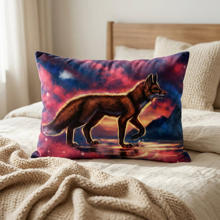 Fox Furry Art Bed Pillow Cover