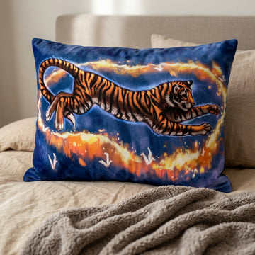Tiger Furry Art Bed Pillow Cover