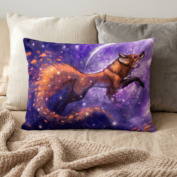 Fox Furry Art Bed Pillow Cover