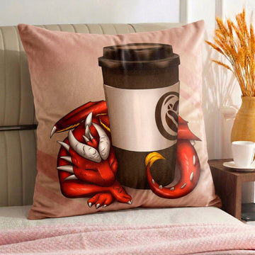 Dragon Furry Art Bed Pillow Cover