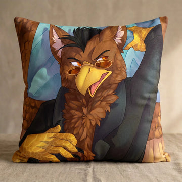 Gryphon by Sofia Ram Head Pillow Cover front square pillow mockup