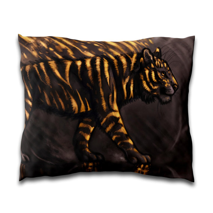 Tiger Printed US Standard Furry Pillow Cover for Bed, Accent Pillow Cover, Tiger Decor, Velvet Tiger Pillow, Animal Pillow Cover