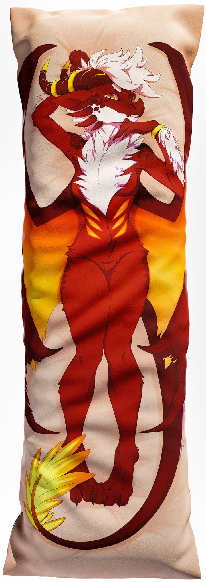 Daki Venmys - Art by Basilisk - The Red Dragon Dakimakura Furry Body Pillow Cover -Art by Basilisk-
