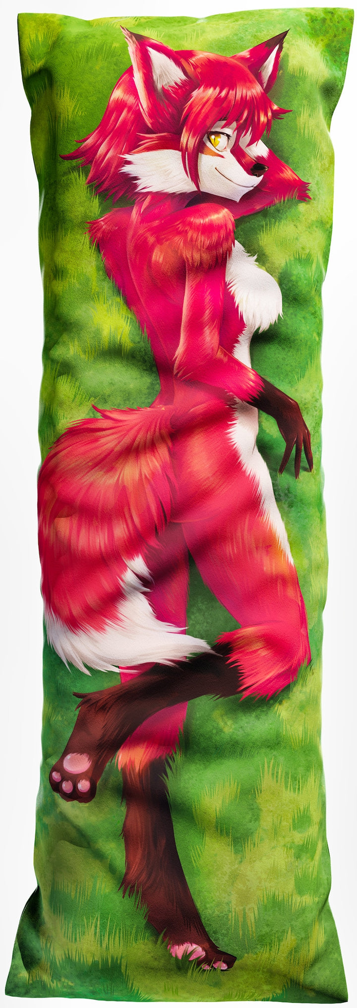Daki Cherry - Art by Soapaint - The Red Fox Dakimakura Furry Body Pillow Cover fuzzy floofy