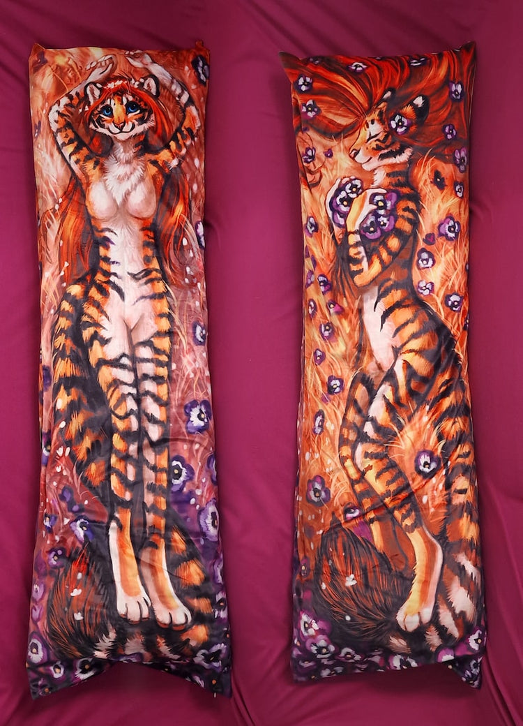 Clemetine Feline Dakimakura Furry Body Pillow Cover by Flash_lioness