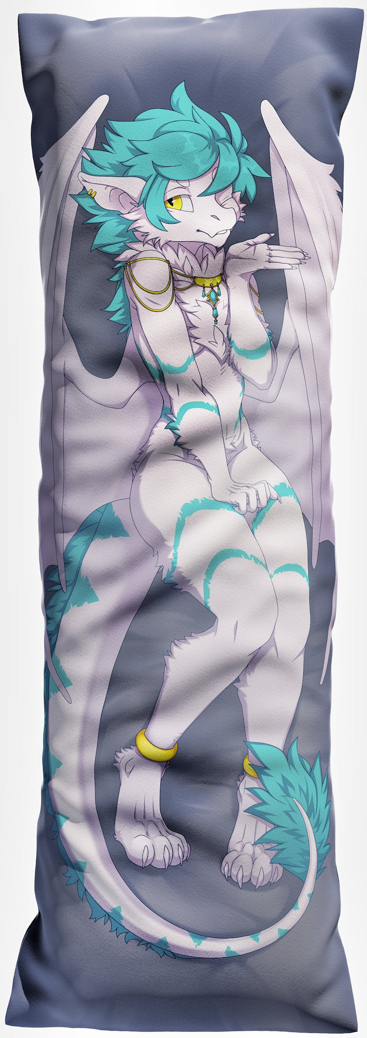 Daki Elizar - Art by Basilisk - The Ice Dragon Dakimakura Furry Body Pillow Cover