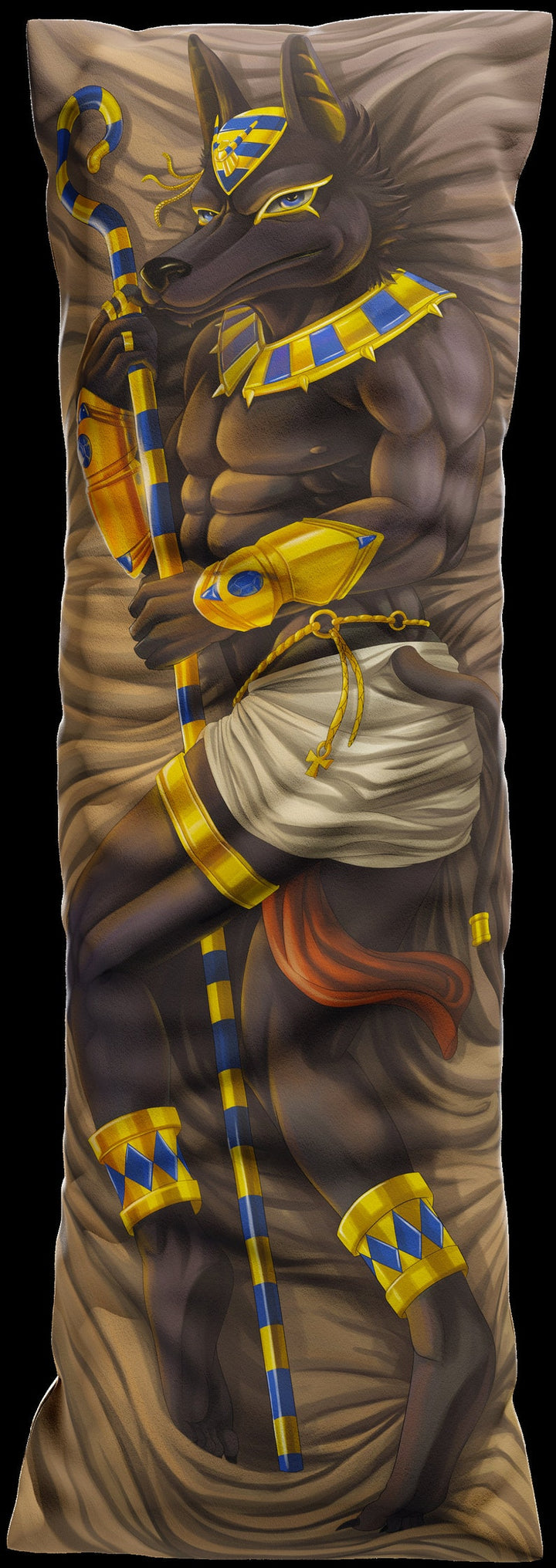 Daki Anubis - Art by Soapaint- The God Of The Dead Dakimakura Furry Body Pillow Cover