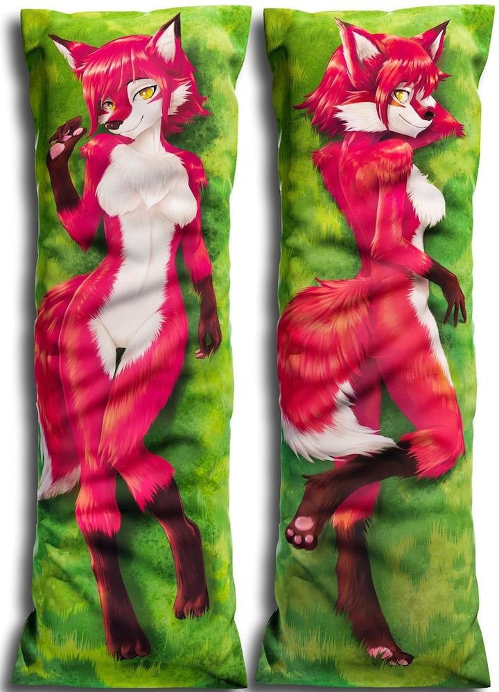 Daki Cherry - Art by Soapaint - The Red Fox Dakimakura Furry Body Pillow Cover fuzzy floofy