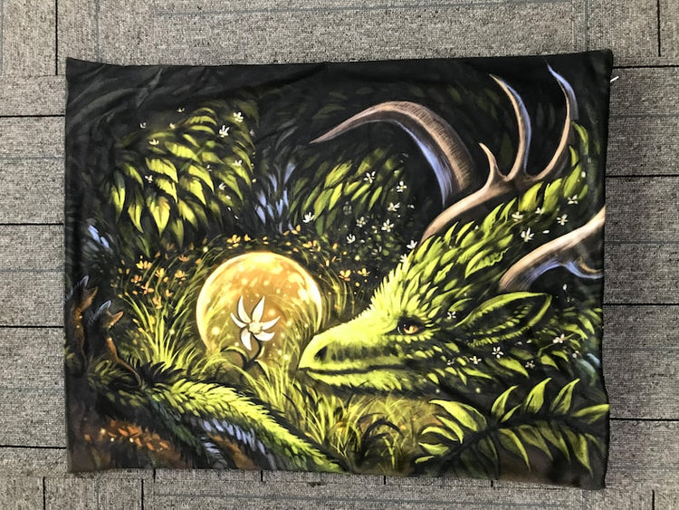 Dragon Furry Art Bed Pillow Cover