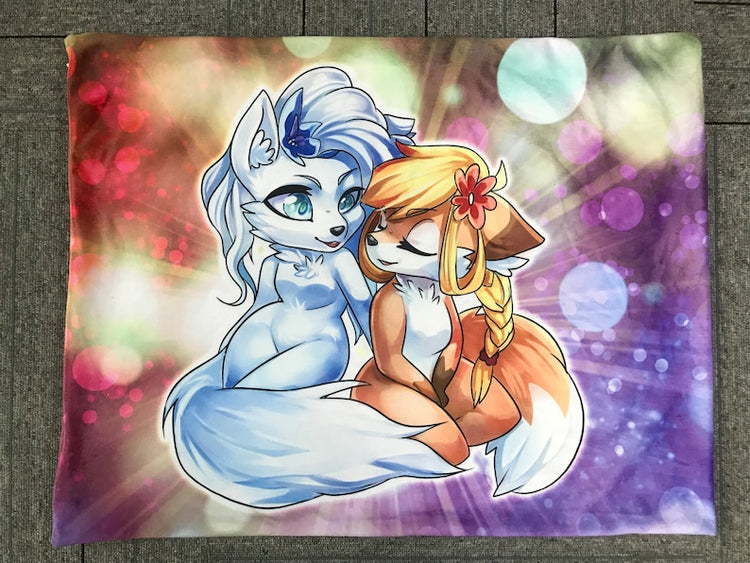 Furry Furry Art Bed Pillow Cover by Saint cocoa