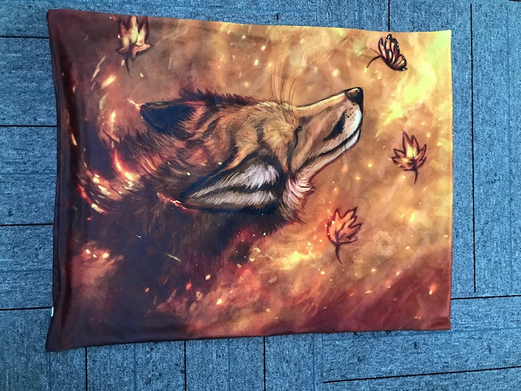 Fox Furry Art Bed Pillow Cover