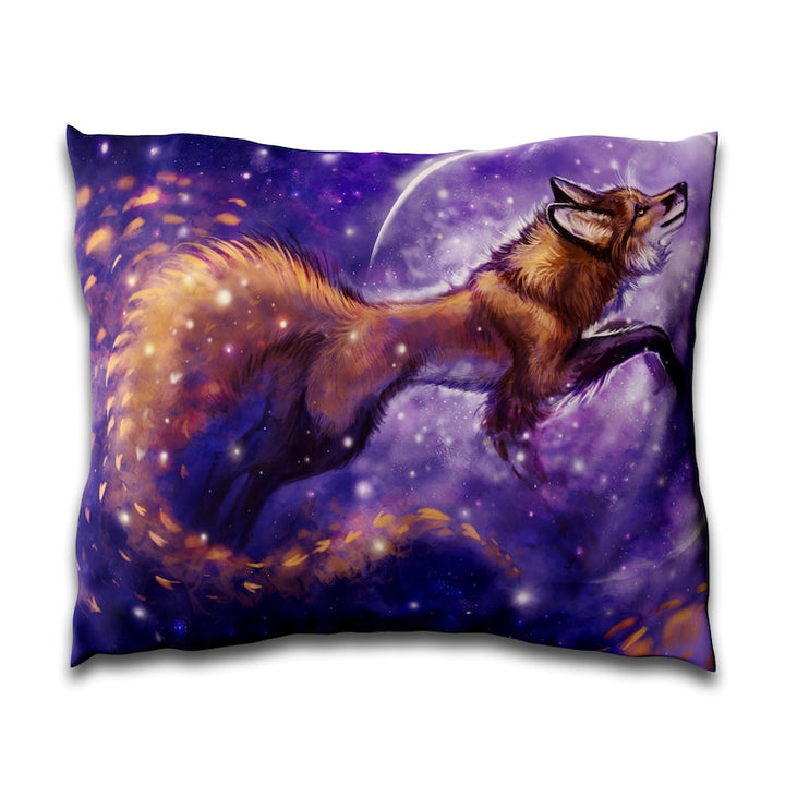 Fox Furry Printed US Standard Pillow Cover for Bed, Fox Gifts, Art Pillow, Decorative Throw Pillow, Animal Pillow Cover, Soft Pillow Cover
