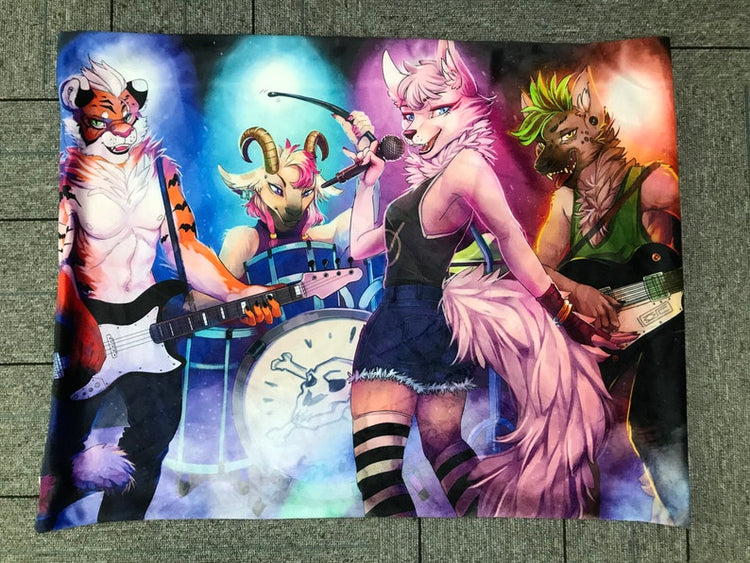 Furry Furry Art Bed Pillow Cover
