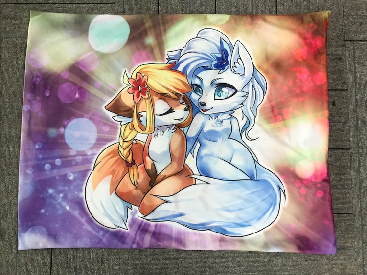 Furry Furry Art Bed Pillow Cover by Saint cocoa
