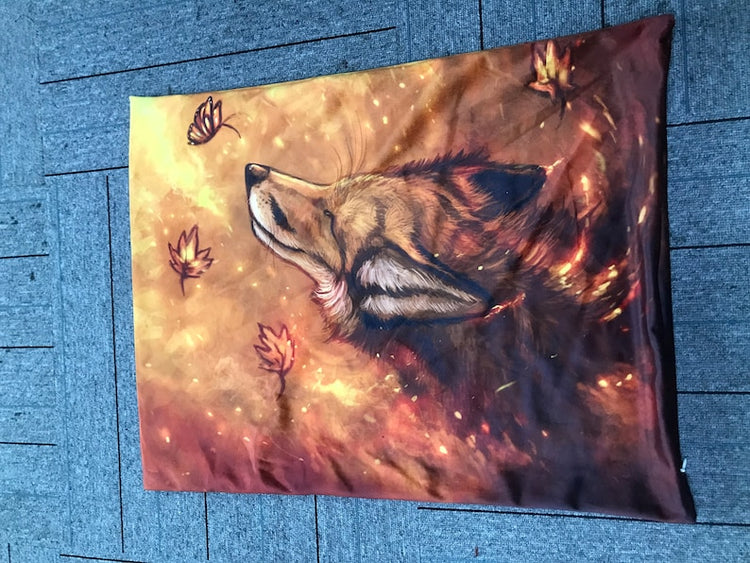 Fox Furry Art Bed Pillow Cover