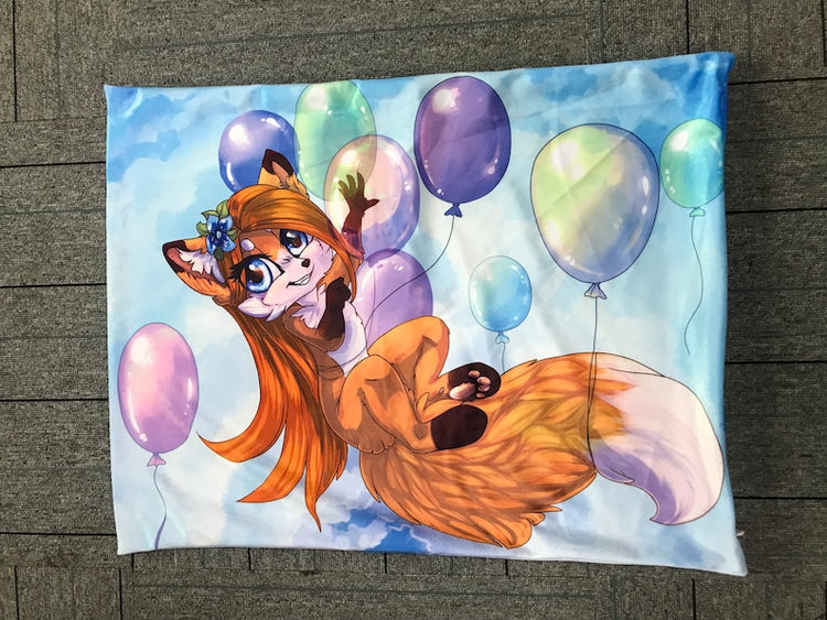 Fox Furry Art Bed Pillow Cover