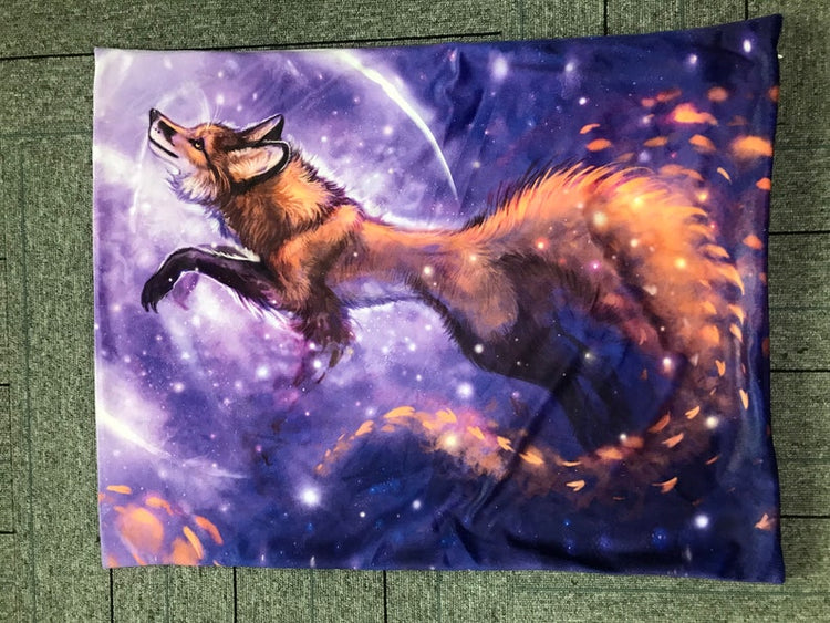 Fox Furry Art Bed Pillow Cover