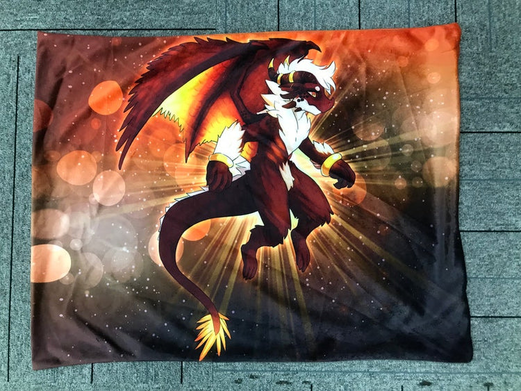 Dragon Furry Art Bed Pillow Cover