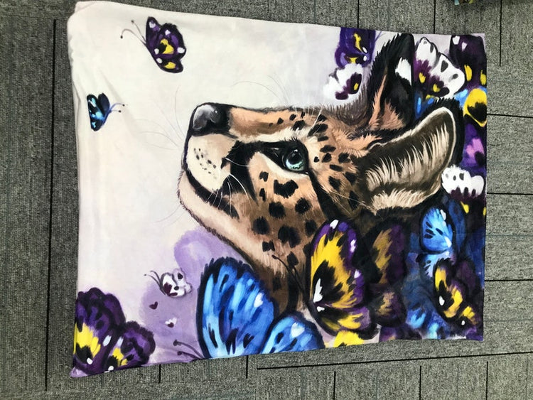 Furry Furry Art Bed Pillow Cover
