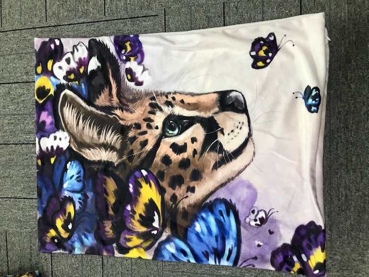 Furry Furry Art Bed Pillow Cover