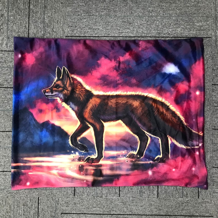 Fox Furry Art Bed Pillow Cover