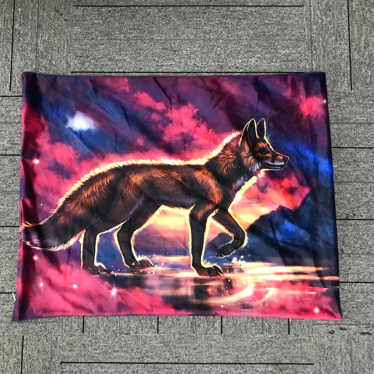 Fox Furry Art Bed Pillow Cover