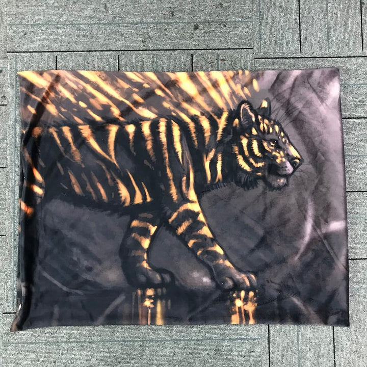 Tiger Printed US Standard Furry Pillow Cover for Bed, Accent Pillow Cover, Tiger Decor, Velvet Tiger Pillow, Animal Pillow Cover