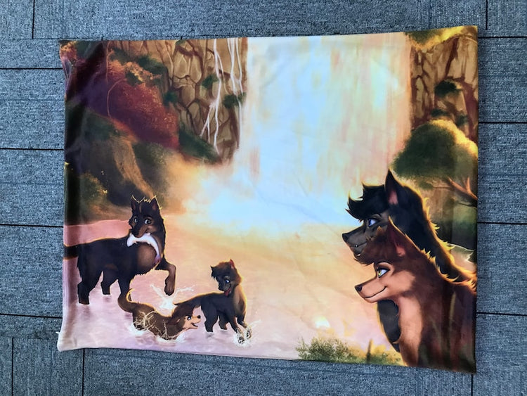 Fox Furry Art Bed Pillow Cover