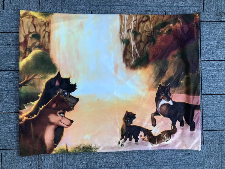 Fox Furry Art Bed Pillow Cover