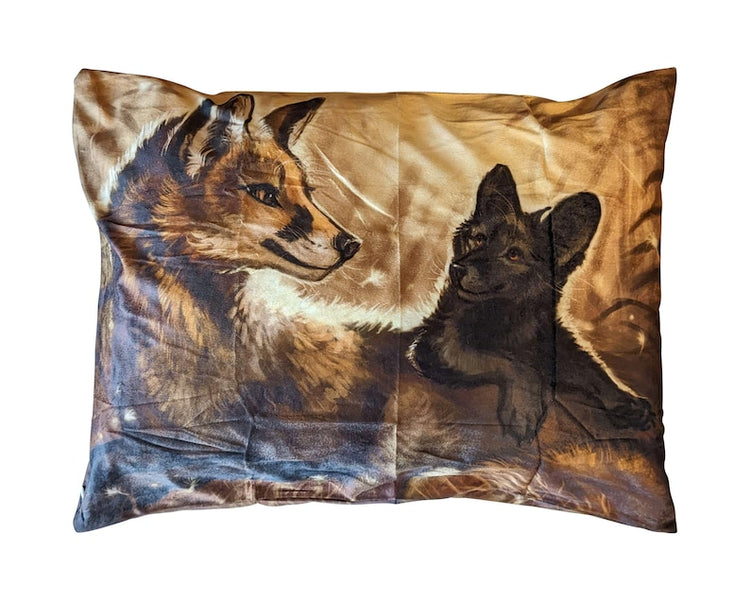 Fox Furry Art Bed Pillow Cover
