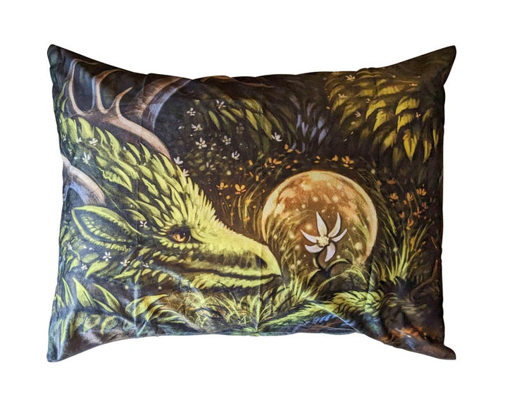 Dragon US Standard Furry Pillow Cover for Bed, Animal Nursery Decor, Dragon Artwork, Dragon Room Decor, Dragon Nursery Decor
