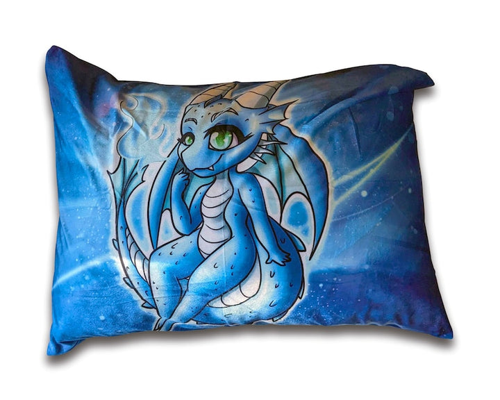 pillow cover - Art by Insane Nicky - Blue Dragon US Standard Pillow Cover, Dragon Throw Pillow Case, Furry Pillow Case,Pillow Cover,