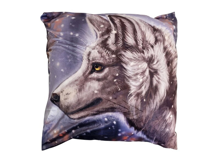 Wolf - Art by Flash_lioness - Printed US Standard Furry Pillow Cover for Bed, Cute Throw Pillow, Playroom Pillow, Kids Room Pillow