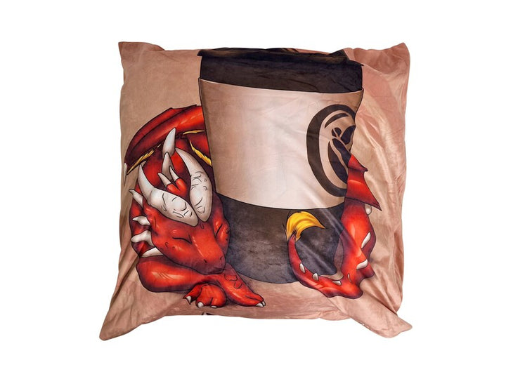 Dragon - Art by Saint cocoa - US Standard Furry Pillow Cover for Bed, Accent Pillow, Decorative Pillow, Art Pillow Case, Throw Pillow Case