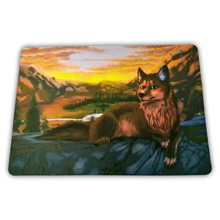 Furry Wolf Rectangle Mouse Pad with Size Options