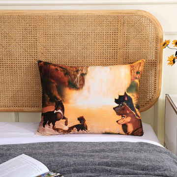 Fox Furry Art Bed Pillow Cover