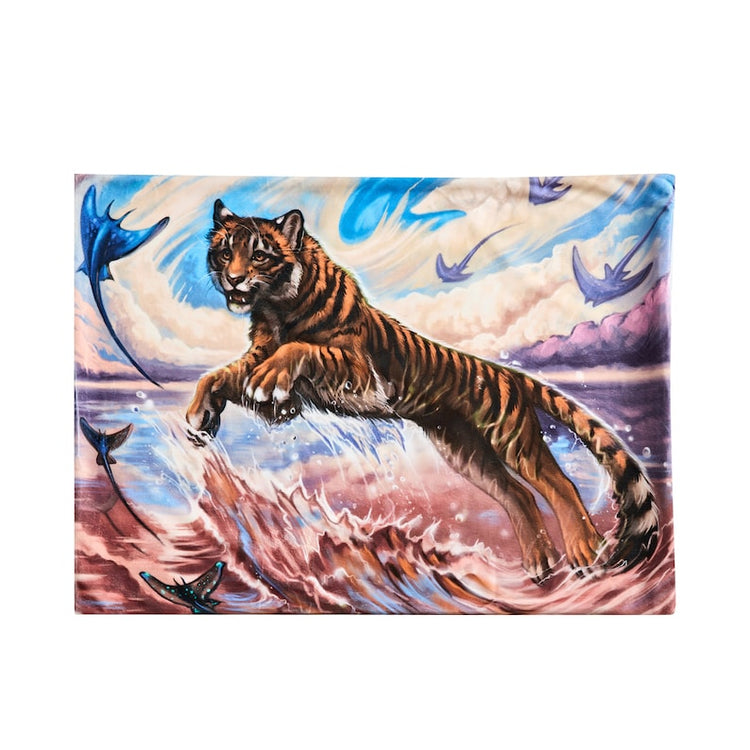Tiger Furry Art Bed Pillow Cover