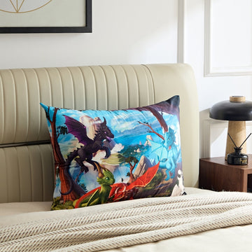 Dragon Furry Art Bed Pillow Cover by DiscordtheGE