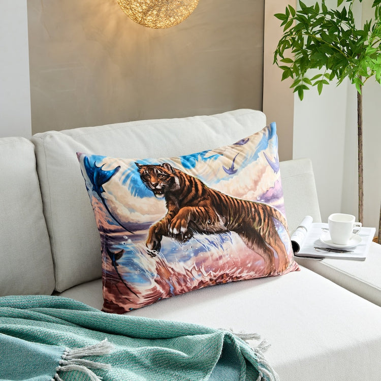 Tiger Furry Art Bed Pillow Cover
