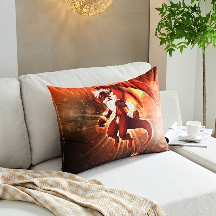 Dragon Furry Art Bed Pillow Cover