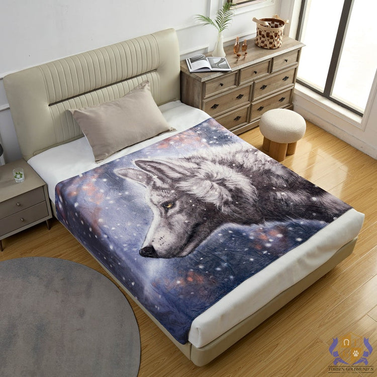 Wolf Furry Art Bed Pillow Cover