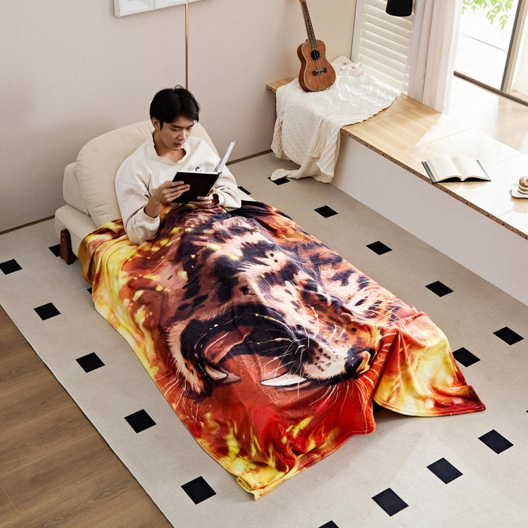 Tiger Furry Art Bed Pillow Cover