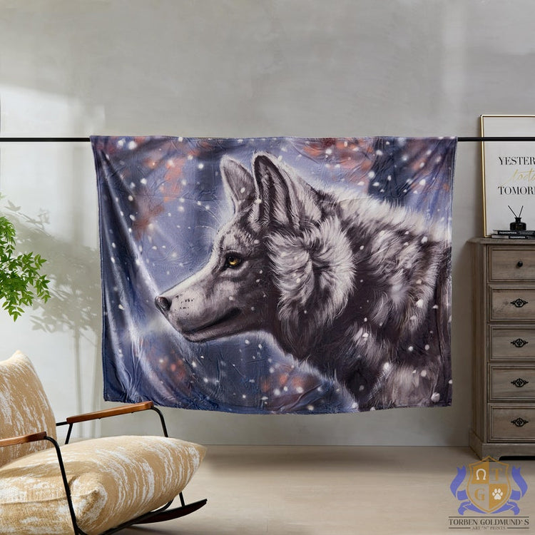 Wolf Furry Art Bed Pillow Cover
