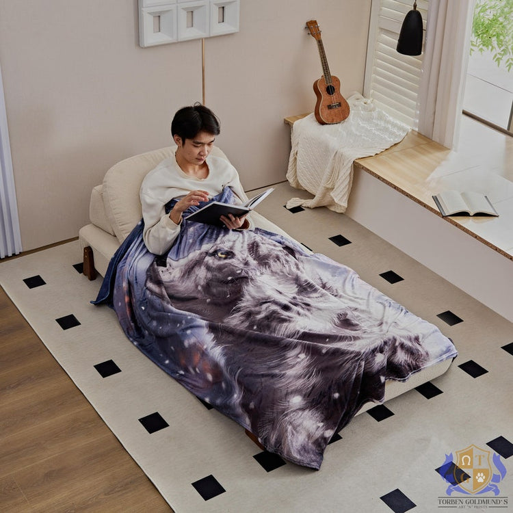 Wolf Furry Art Bed Pillow Cover