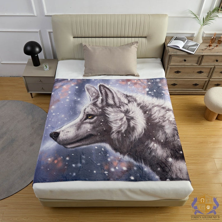 Wolf Furry Art Bed Pillow Cover